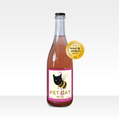 Pet-Сat Rose слабоалкогольний напій природного бродіння липового меду та соку яблук, ожини, смородини Алк.: 8%  Об'єм 0,750L  107 фото
